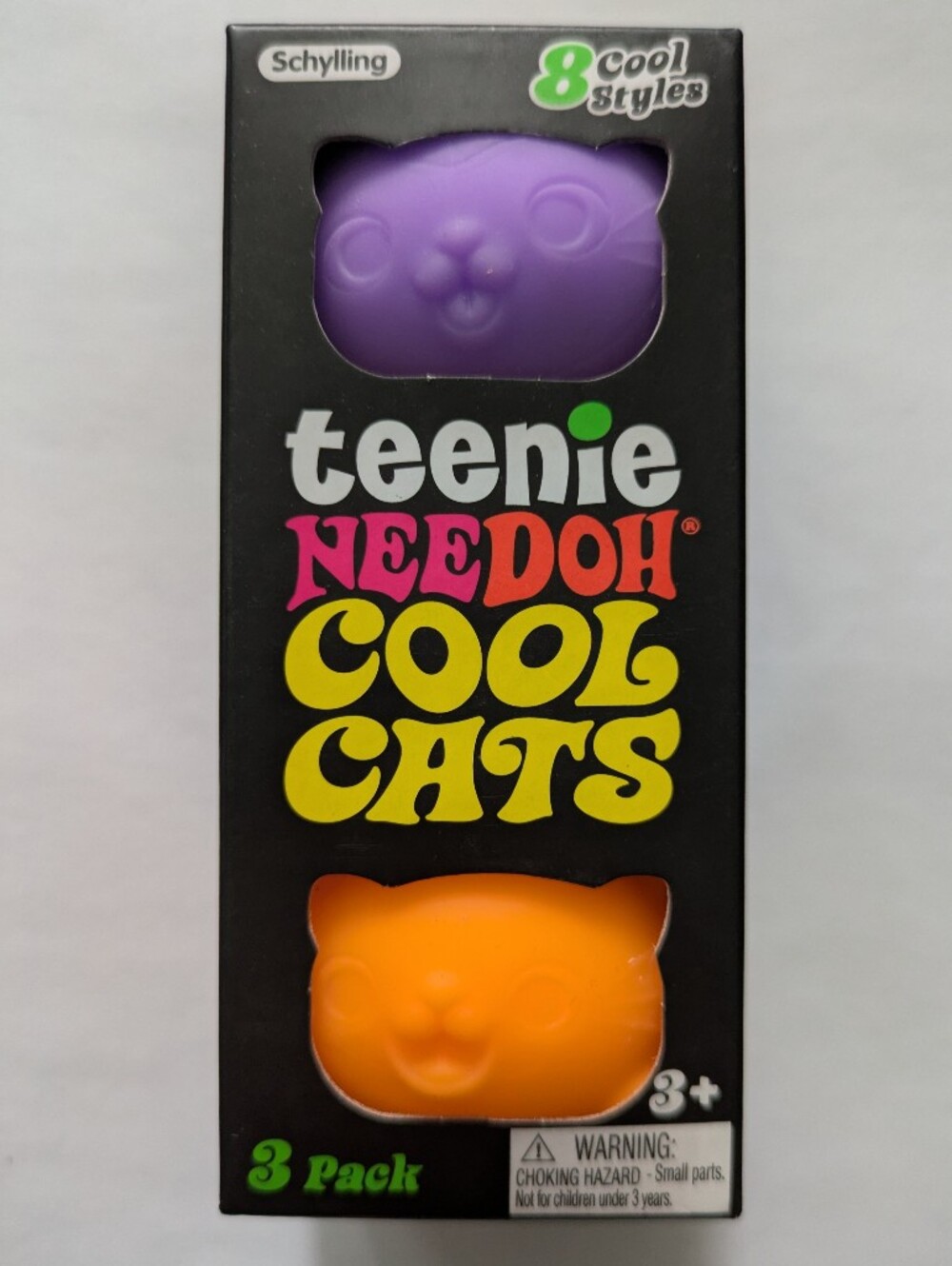 NEE DOH Schylling Teenie Neon Cool Cats Set